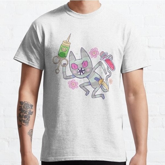 Me-mow Cat Assasin - Adventure Time Classic T-Shirt - Picture 1 of 4